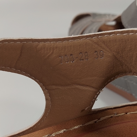 LOSTISY Women Wedges Shoes Splicing Casual Comfy Gray Sandals, 39 - Picture 7 of 9